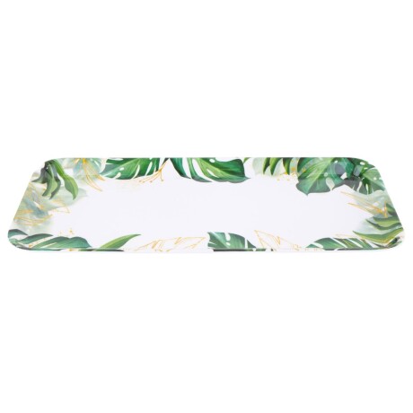 Bandeja rectangular de melamina linea Hoja Verde Bandeja rectangular de melamina linea Hoja Verde