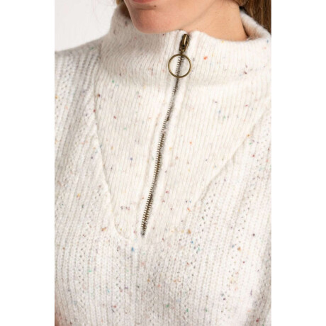 Sweater Lana Cierre Beige Melange