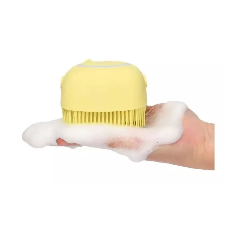 CEPILLO DE SILICONA PARA BAÑO CON DISPENSADOR DE SHAMPOO CEPILLO DE SILICONA PARA BAÑO CON DISPENSADOR DE SHAMPOO