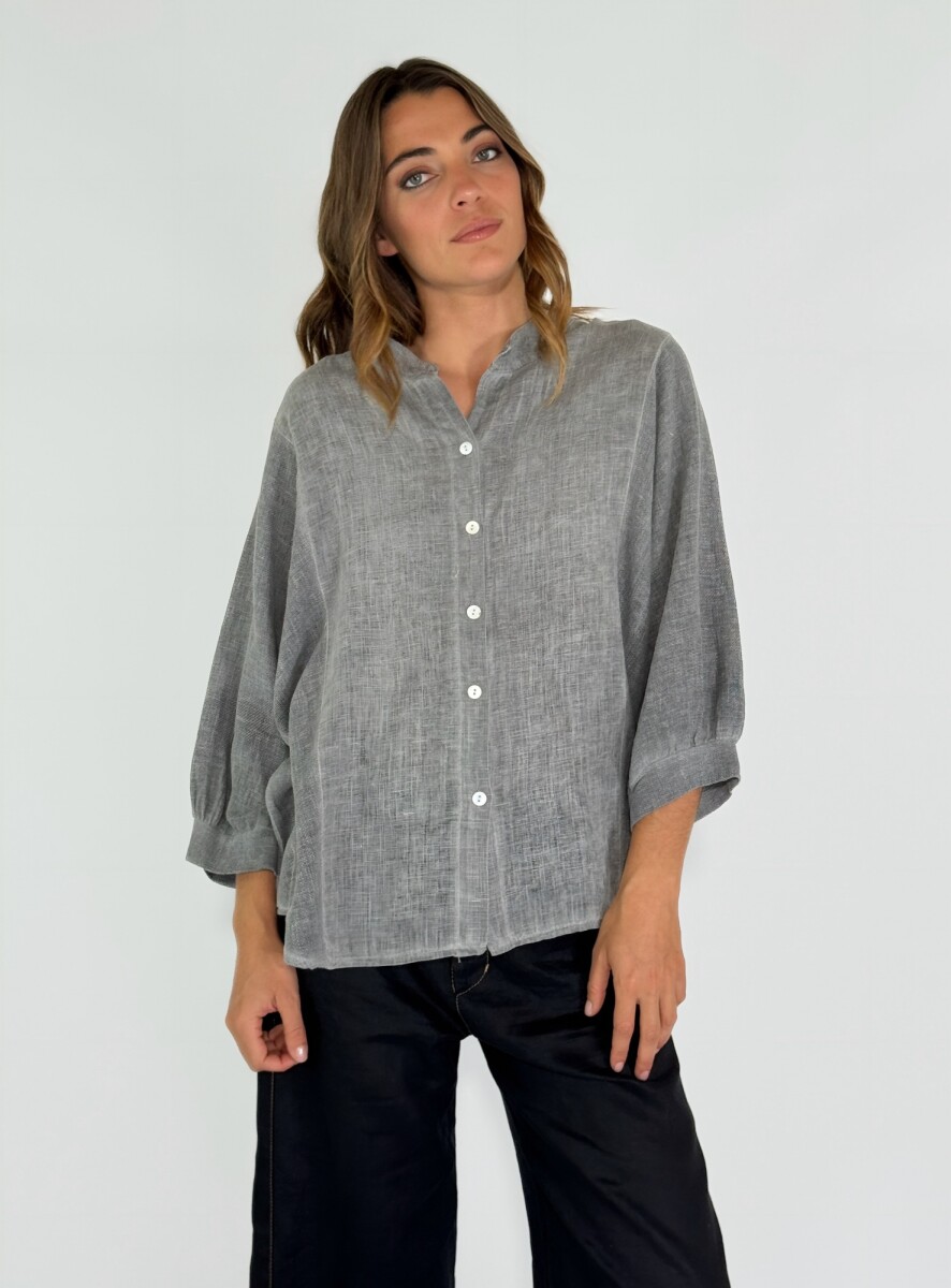 CAMISA MAGENTA - GRIS 