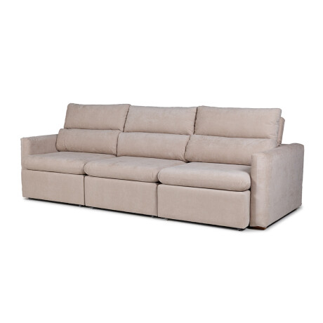 Sofá Dublin (Rebatible) - Microfibra - 3 cuerpos TC 1010 (Beige)