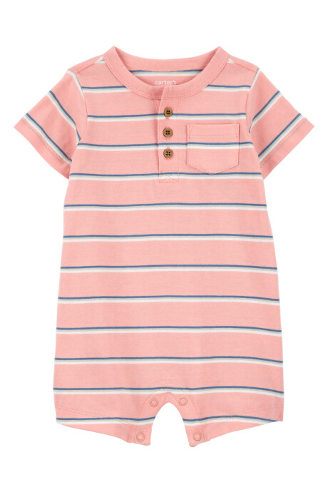 Monito corto de algodón diseño a rayas Sin color