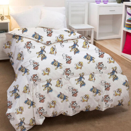 Acolchado Infantil Paw Patrol 130 Hilos 1 Plaza 100% Algodón