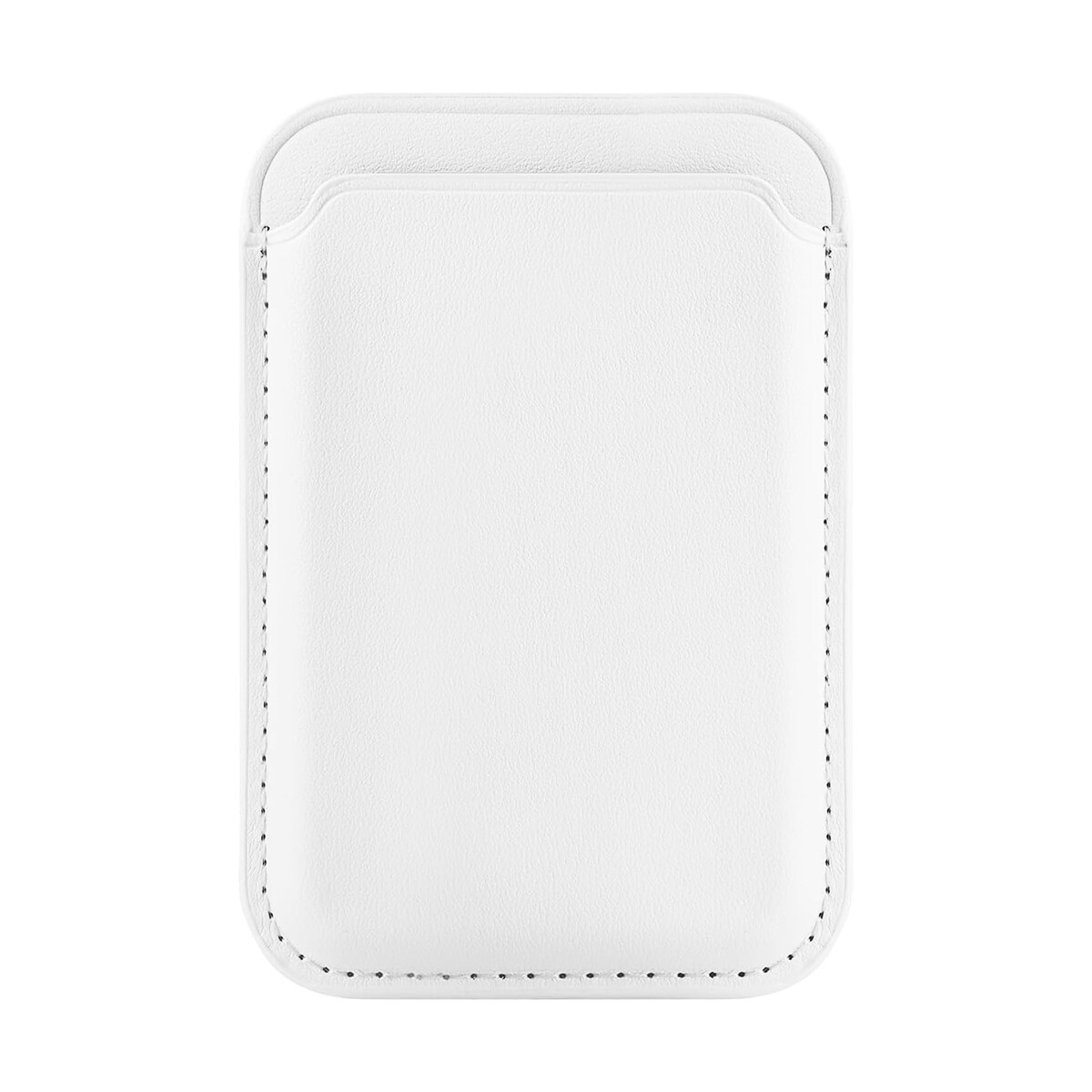 Tarjetero para Celular Tipo Billetera de Cuero Magnético MagSafe - White 