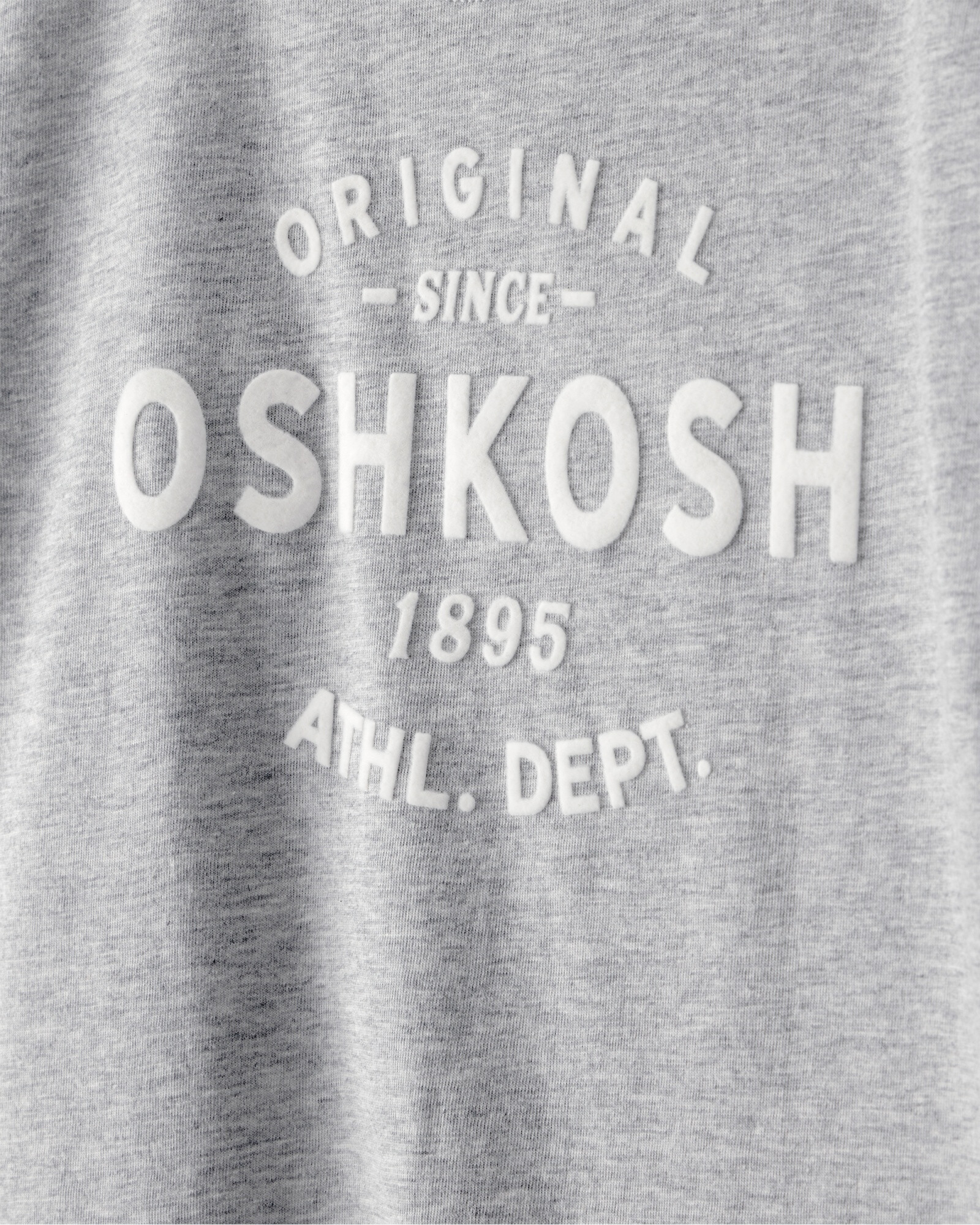 Remera de algodón, manga corta, gris con logo Sin color