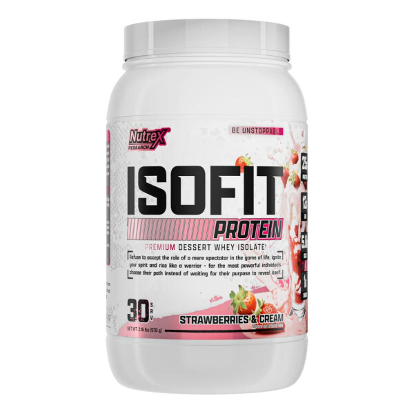 IsoFit Strawberry Cream | Proteína Aislada de Suero | 2 lb- Nutrex IsoFit Strawberry Cream | Proteína Aislada de Suero | 2 lb- Nutrex