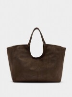 Bolso Shopper Efecto Piel Con Bolsa marron