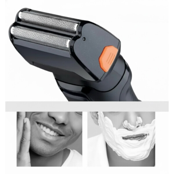 Afeitadora Cortadora De Pelo Barba inalámbrica HTC 3 En 1 Color Negro