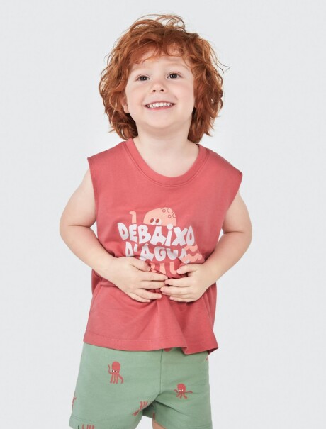 CONJUNTO INFANTIL CON ESTAMPA ROJO