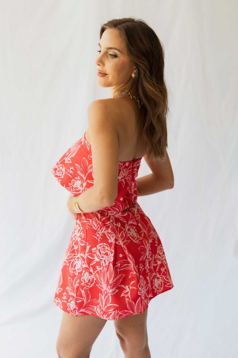 VESTIDO JULIA MINI ROUGE SWEET BLOSSOM VESTIDO JULIA MINI ROUGE SWEET BLOSSOM