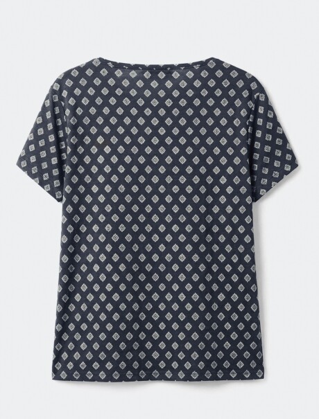 BLUSA ESTAMPADA AZUL