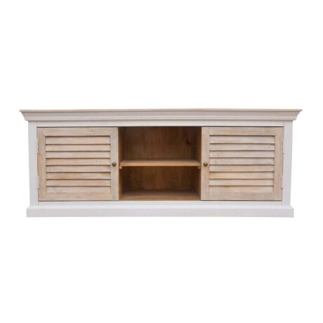 MUEBLE PARA TV MADERA-DE-MANGO NATURAL-BEIGE COSTA NATURAL BLANCO