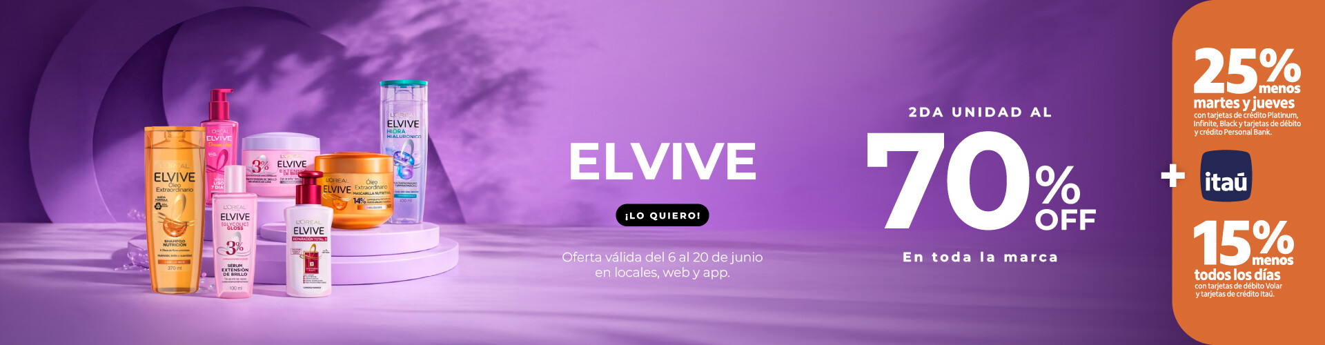 Elvive 2da al 70%