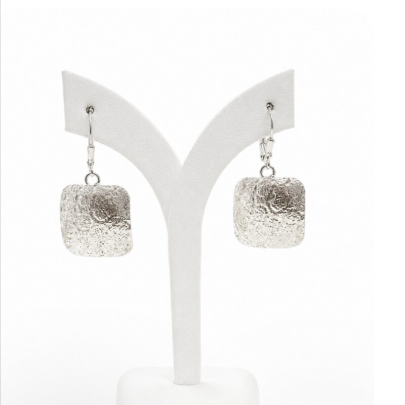 Caravanas pendientes Minimalista en Plata Caravanas pendientes Minimalista en Plata