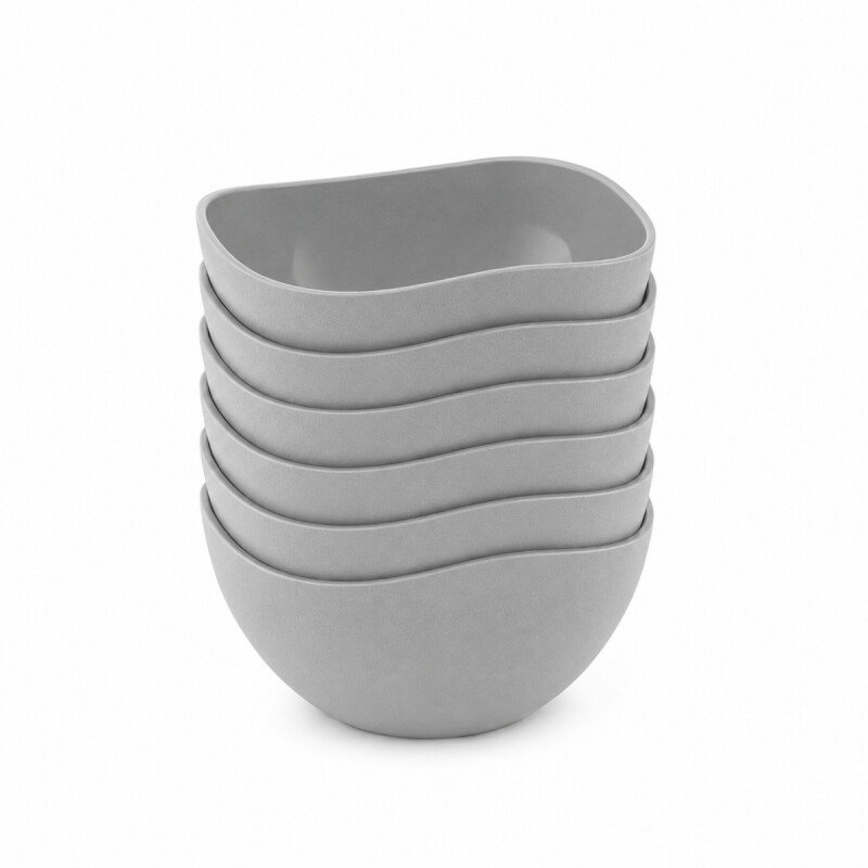 Set x6 Bowls de plástico 300ml GRIS