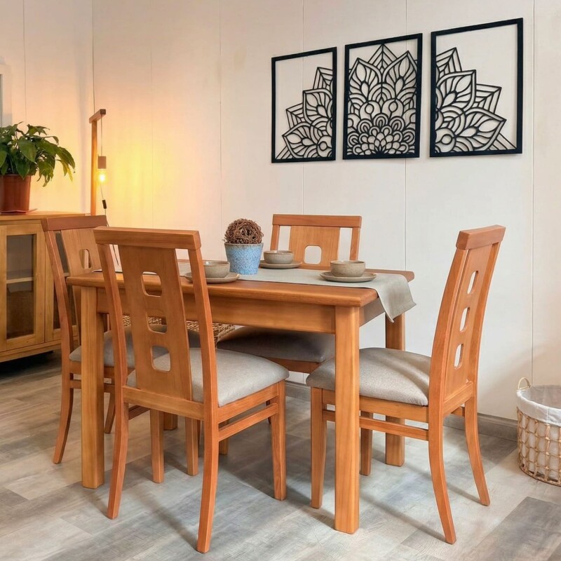 Comedor Volados con 4 sillas Tablero Comedor Volados con 4 sillas Tablero