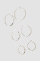 Set aros grandes Plata