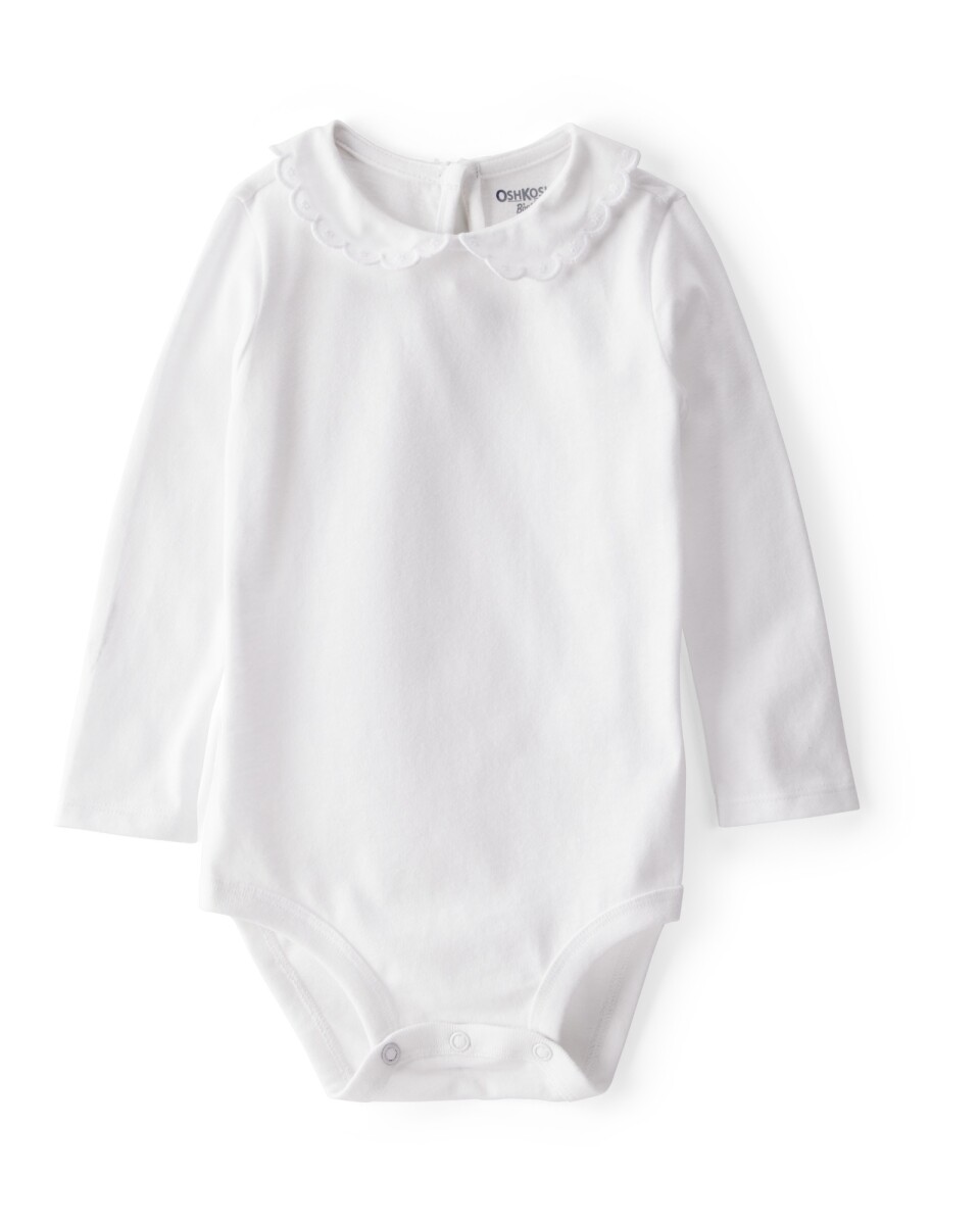 Body de algodón, cuello mago, blanco 