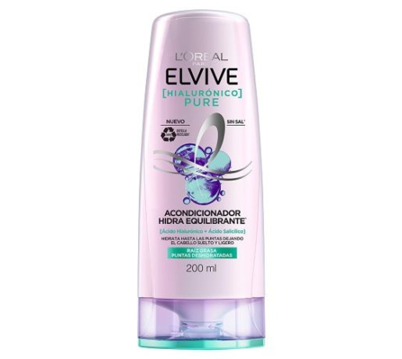 Elvive Acondicionador Hialurónico Pure 200ml – Cabello Suave y Nutritivo 