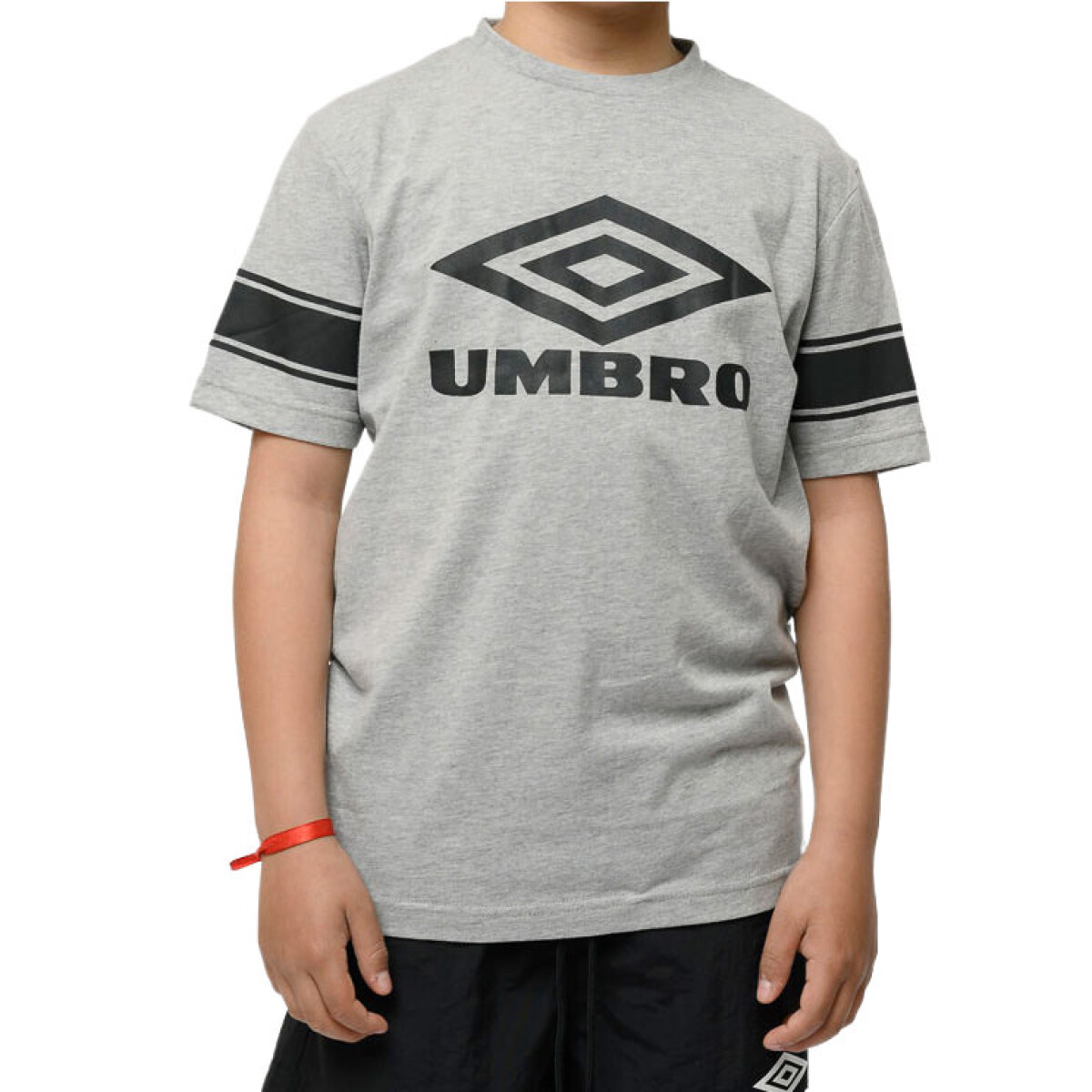 Remera de Niños Umbro Antique Kids - Gris Melange - Negro 