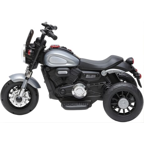 Moto Triciclo Eléctrico Lumax Infantil con Luces y Sonidos a Batería Gris