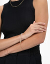 Pulseras Flexibles Pulsera De Doble Cadena - Dorado