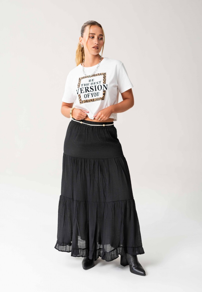 Pollera Cuarzo Negro