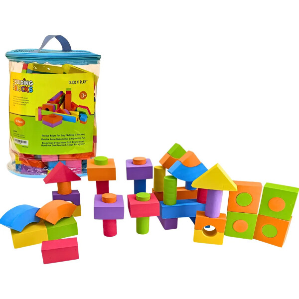 Set de bloques de goma eva multicolor 100 pcs Set de bloques de goma eva multicolor 100 pcs
