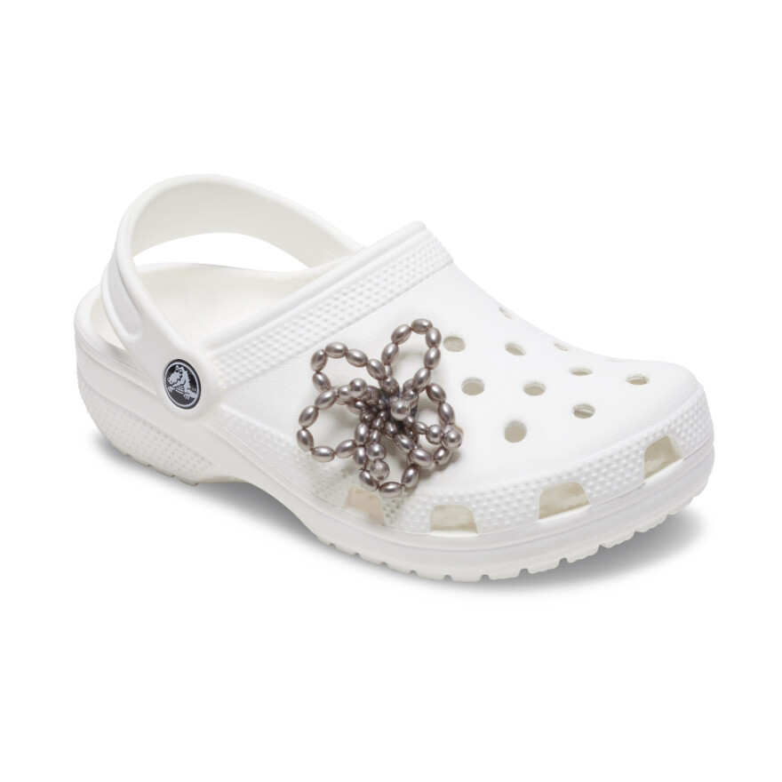 Jibbitz Black Pearl Beaded Floral Multicolor