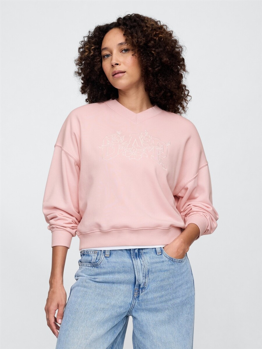Buzo Deportivo Logo Gap Mujer - Misty Rose 