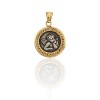 Dije Medalla Ángel de la Guarda Guarda Greca 18k-Oro y plata - Sin piedra- CP5018 Sinpiedra