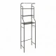 Mueble Metal Organizador Rack Sobre Inodoro tres estantes Negro