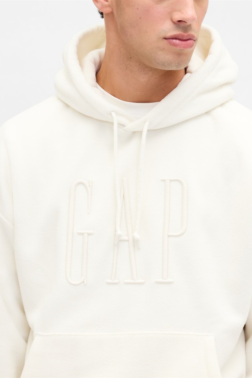 Canguro Polar Logo Gap Hombre Ivory Frost