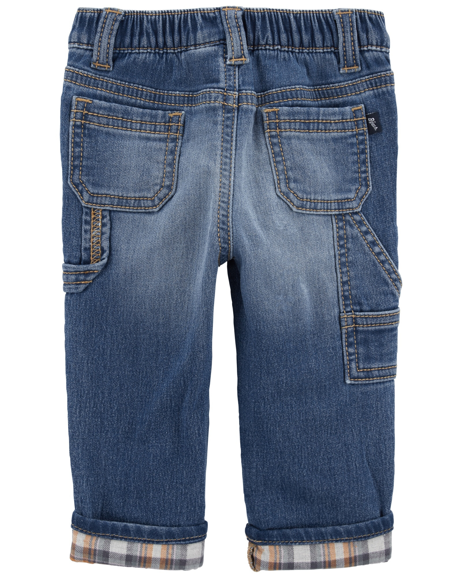 Pantalón carpintero de jean Sin color