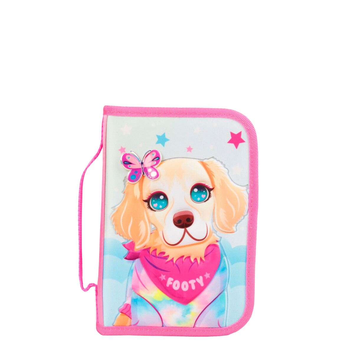 Cartuchera FOOTY Perro Rectangular - Rosado 