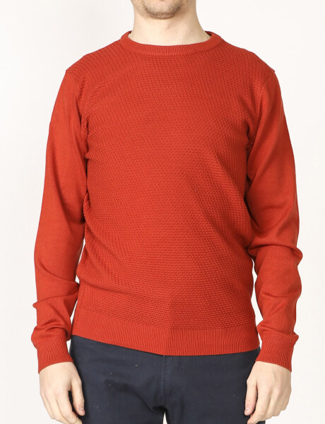 470987 SWEATER HARRINGTON LABEL Ladrillo