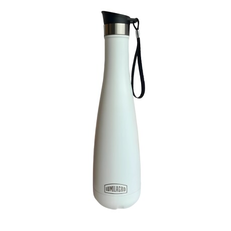 Termo Botella Lumilagro 750Ml Acero Inox Mantiene Frío Calor Blanco