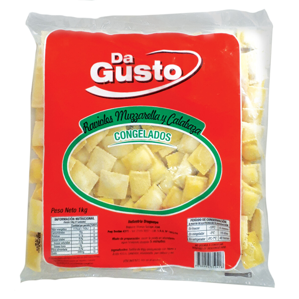 Ravioles de Calabaza y Muzzarella Da Gusto 1 kg 