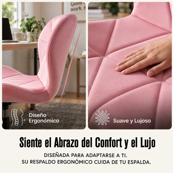 Silla Oficina Imback Escritorio Ergonomica Cuero Sintético IMBACK Color Rosa Silla Oficina Imback Escritorio Ergonomica Cuero Sintético IMBACK Color Rosa