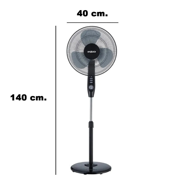Ventilador De Pie Enxuta Vpenx916 1.40 Mts NEGRO