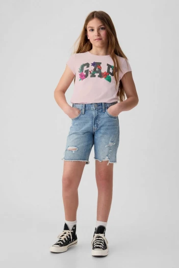 Remera Logo Gap Manga Corta Niña Light Peony