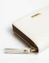 Billetera Zip Round Billetera Cuadrada Crudo - Blanco Crudo