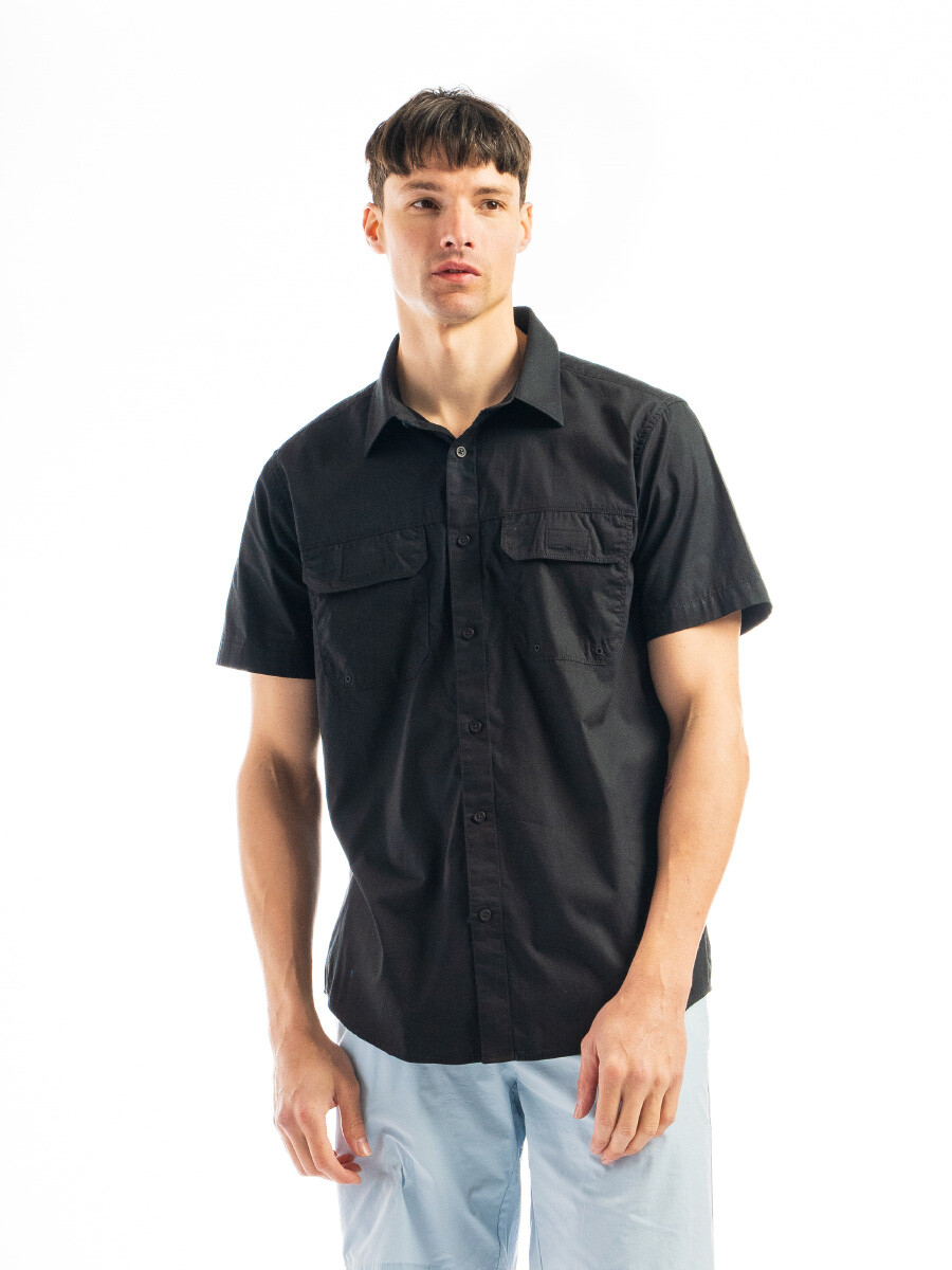 Camisa Trekking Manga Corta - Negro 