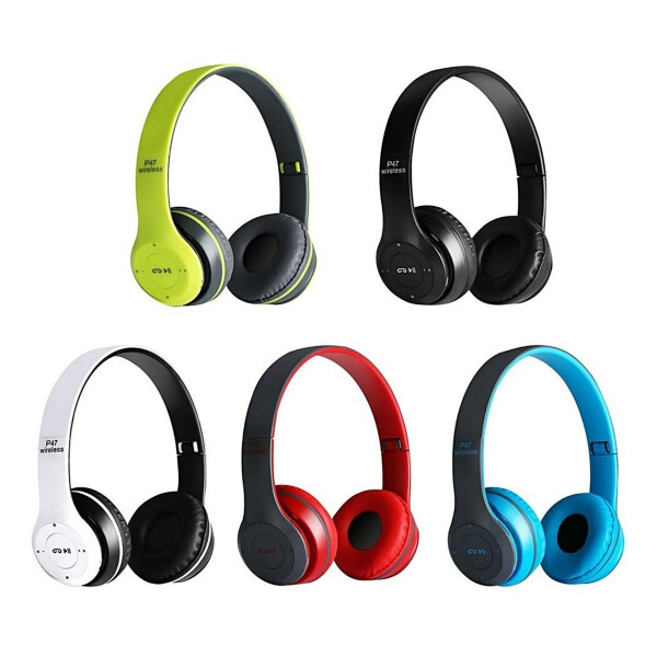 Auriculares Manos Libres Bluetooth Mp3 Radio Fm Sd Calidad Variante Color Negro