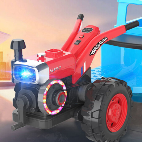 Moto Tractor Con Tráiler Música USB y Luces A Batería Moto Tractor Con Tráiler Música USB y Luces A Batería