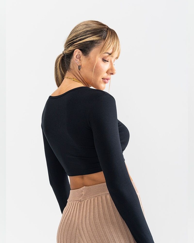Remera Top Color Negro Lbm U