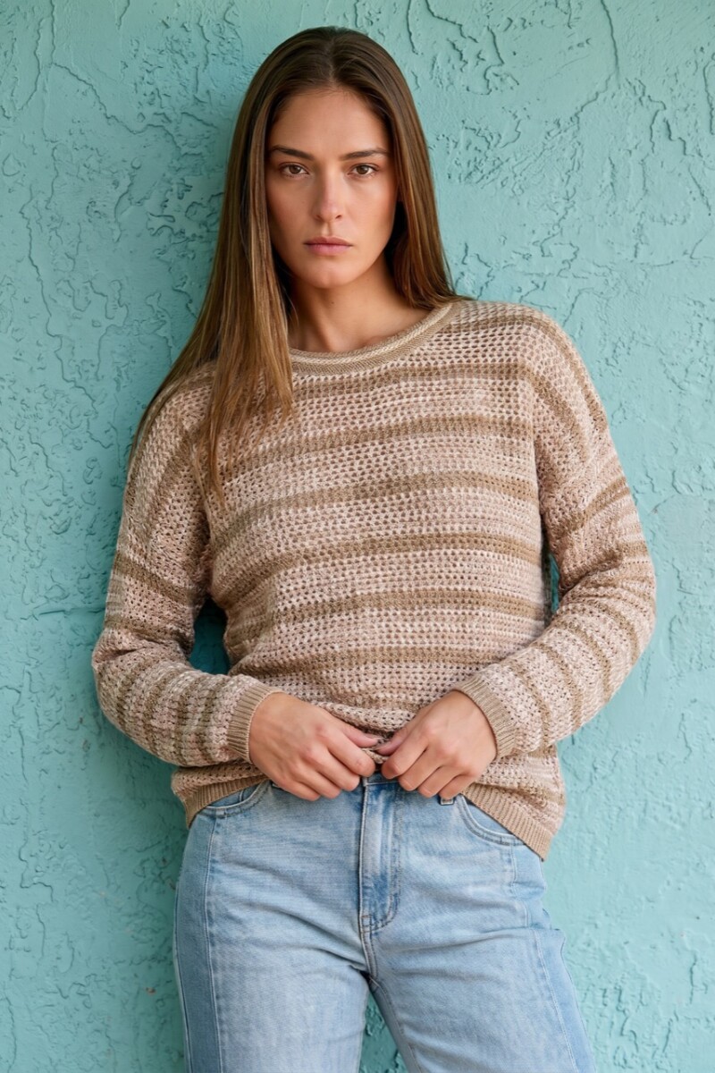 Sweater Texturado Arena