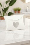 Estuche pillow corazón 8x8,5x3 cm. - BLANCO Estuche pillow corazón 8x8,5x3 cm. - BLANCO