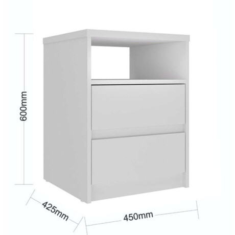 Mesa de Luz 2 Cajones SOUTH Plus Blanco