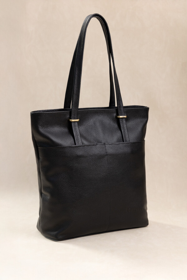 Cartera Inés Negro Graneado